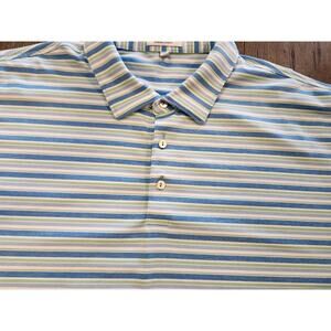 Peter Millar Clifton Stripe Performance Golf Polo Men's Size XL Summer Comfort